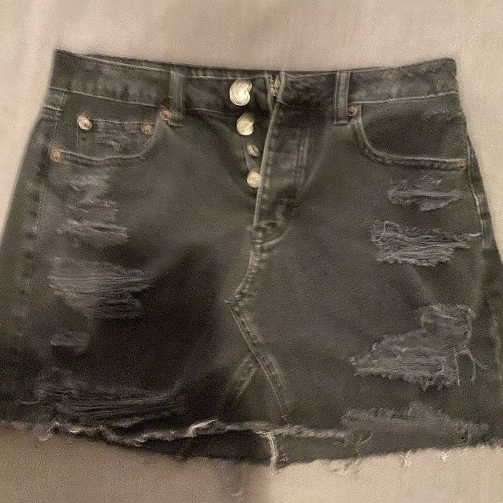American Eagle Black Jean Skirt